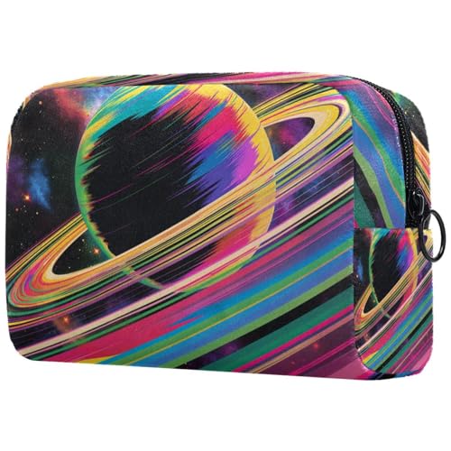 Kosmetiktasche Weltraumplanet Regenbogenfarbe Reisekosmetiktasche Makeup Organizer Case Für Frauen Kosmetiktasche Weltraumplanet Regenbogenfarbe Reisekosmetiktasche Makeup Organizer Case Für Frauen von HXYWQA