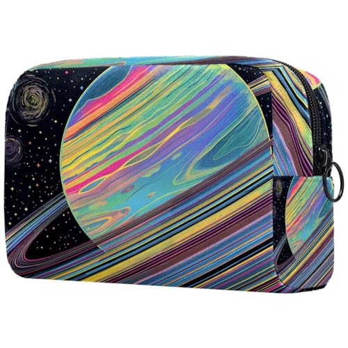 Kosmetiktasche Weltraumplanet Regenbogenfarbe Reisekosmetiktasche Makeup Organizer Case Für Frauen Kosmetiktasche Weltraumplanet Regenbogenfarbe Reisekosmetiktasche Makeup Organizer Case Für Frauen von HXYWQA