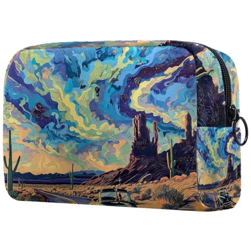 Kosmetiktasche Wüstenlandschaft Reisekosmetiktasche Makeup Organizer Case Für Frauen Kosmetiktasche Wüstenlandschaft Reisekosmetiktasche Makeup Organizer Case Für Frauen von HXYWQA