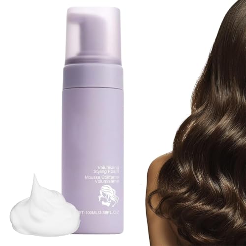 Haarstyling-Mousse, 100 ml Volumen-Styling-Spray, Langanhaltendes Locken-definierendes Haar-Mousse, Einfach anzuwendender Sprühschaum für alle Lockentypen von HYBMRQVD