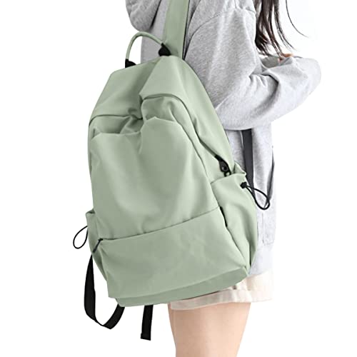 HYC00 Schulrucksack Damen, Causal Travel Schultaschen 14 Zoll Laptop Rucksack für Mädchen im Teenageralter Leichter Rucksack Wasserabweisend Bookbag College Boys Men Work Daypack,Hellgrün von HYC00