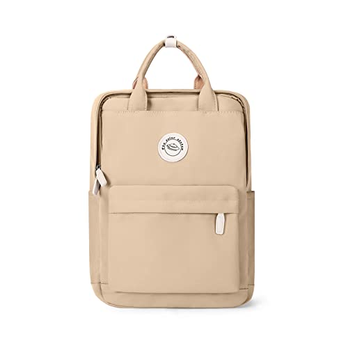 HYC00 Rucksack Mädchen Teenager Jungen Schulrucksack 14 Zoll Laptop Schulranzen Leichtgewicht Schultaschen, Reisen Rucksack für Damen Herren,A-Braun von HYC00