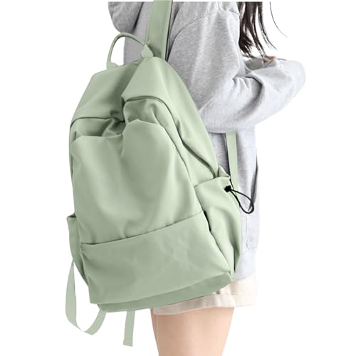 HYC00 Schulrucksack Damen, Causal Travel Schultaschen 15.6 Zoll Laptop Rucksack für Mädchen im Teenageralter Leichter Rucksack Wasserabweisend Bookbag College Boys Men Work Daypack,Hellgrün L von HYC00