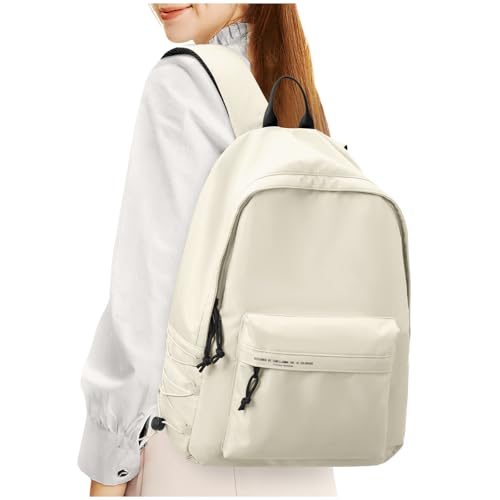 HYC00 Schulrucksack Mädchen Teenager Causal Travel Schultaschen,Leichte Rucksack Damen Schultasche Schulrucksack Mädchen Laptop Rucksack Schule Teen Wasserdichter Schultaschen College Bookbag,Weiß von HYC00