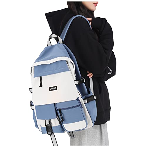 Rucksack Damen Schulmädchen,Casual Travel Daypack,14-Zoll-Laptop-Rucksack für Mädchen im Teenageralter,wasserdichter College-Rucksack,leichte Büchertasche Herren Schultasche Arbeitstasche,Royal Blau von HYC00