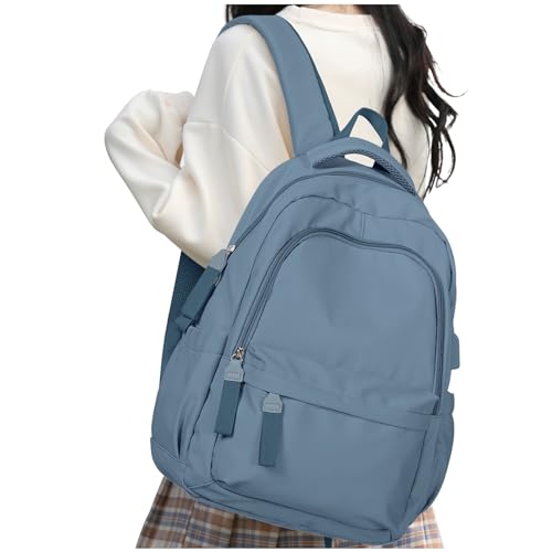 Rucksack Damen Schulmädchen,Casual Travel Daypack,14-Zoll-Laptop-Rucksack für Mädchen im Teenageralter,wasserdichter College-Rucksack,leichte Büchertasche Herren Schultasche Arbeitstasche,Königsblau von HYC00