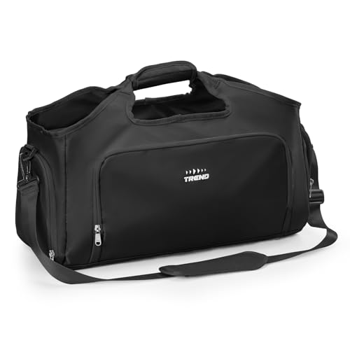 Sport Duffel Bag Damen, Sporttasche mit Schuhfach & Nassfach Duffel Bags wasserdichte Übernachtungstasche Leichte Sporttasche Handgepäcktasche für Herren Wochenendtraining Wandern,Schwarz von HYC00