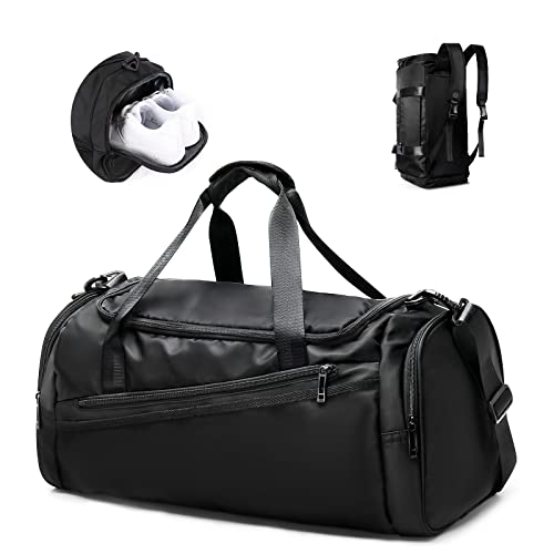 Sport Gym Bag Herren, Sport Duffel Bag mit Schuhfach und Nasser Tasche Reise Duffel Bag Leichte Gym Bag für Männer Frauen wasserdichte Overnight Weekender Bag für Gym Sport Reise Schwimmen Urlaub von HYC00