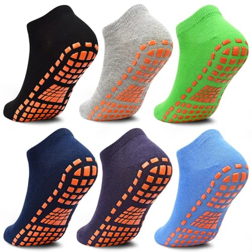 HYCLES Trampolin Socken Kinder Antirutschsocken - Rutschfeste Socken Kinder 6 Paar Training Socken für Jungen Mädchen 2-5 Jahre von HYCLES