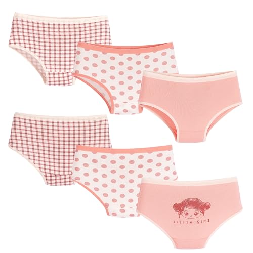 HYCLES Mädchen Unterhosen Bequeme Baumwolle Slips Unterwäsche Panty 6er Pack von HYCLES