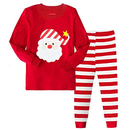 HYCLES Weihnachtspyjama Kinder 8 Jahre - Weihnachts Pyjama Weihnachten Pyjamas Kinder Mädchen Jungen Christmas Pajamas(Xmas Pjx) Rot von HYCLES