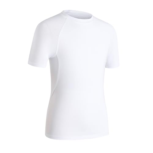 HYCOPROT Jungen Kompressionsshirts Kurze Ärmel Kind Leistung Unterhemd Sportliche Basisschicht Top Schnell Trocknen Atmungsaktiv Shirt von HYCOPROT