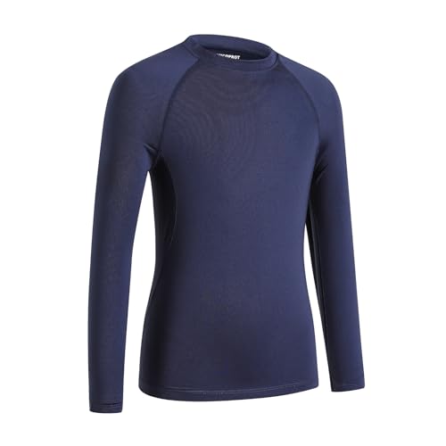 HYCOPROT Jungen Kurzarm-Kompressions-Shirt Kinder Sportliche Basisschicht Top Schnell Trocken Atmungsaktiv Shirt Strumpfhose von HYCOPROT