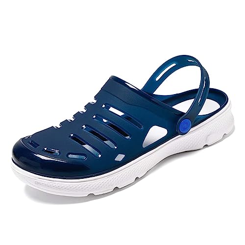 Damen Herren Leichtgewichtige Atmungsaktive Schnell Trocknende Garten Sandalen Strand Hausschuhe rutschfeste Gartenschuhe Clogs Pantoletten Schuhe Dunkelblau 40 EU von HYDLONGR