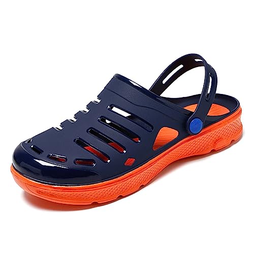 Damen Herren Leichtgewichtige Atmungsaktive Schnell Trocknende Garten Sandalen Strand Hausschuhe rutschfeste Gartenschuhe Clogs Pantoletten Schuhe Orange 43 EU von HYDLONGR