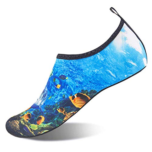 HYDLONGR Herren Damen Leichtgewicht Barfuß Aqua Socken Schnell Trocknend Barfuß Strand Wasser Schuhe Wasser Sport Schwimmen Schuhe Yoga Socken Schuhe Y-8 5.5-6.5 Women/ 4-5 Men von HYDLONGR