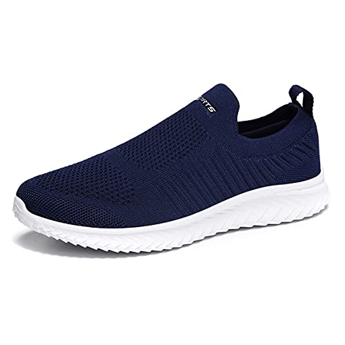 HYDLONGR Leichte Flache leicht zu tragende Laufschuhe für Damen und Herren Innen- und Außenbereich Navy blue-43 von HYDLONGR