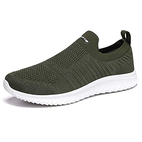 HYDLONGR Leichte Flache leicht zu tragende Laufschuhe für Damen und Herren Innen- und Außenbereich armyGreen-42 von HYDLONGR