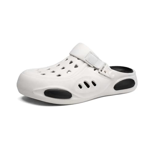 Herren Damen Hohe Dehnung Bequeme Sommer Garten Sandalen Strand Pantoffeln Clogs Pantoletten Schuhe Weiß Schwarz 40 EU / 41 EU von HYDLONGR