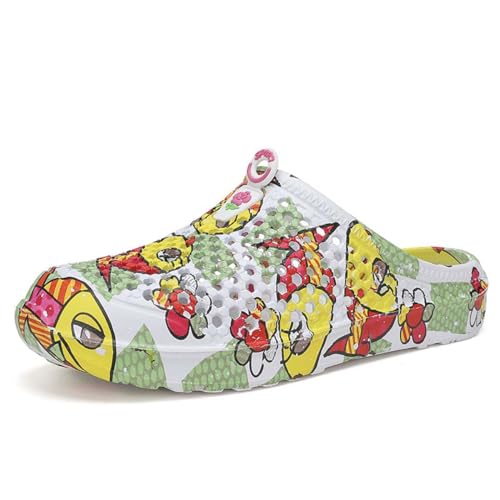 Herren Damen Leichte Atmungsaktive rutschfeste Gartenschuhe Schnell Trocknende Strand Sandalen rutschfeste Wasser Spiel Hausschuhe Clogs Pantoletten Schuhe Elritze-36 von HYDLONGR