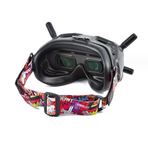 HYGJ TMOM Kopfband für DJI FPV-Brille V2 und andere VR-Ösenmaske, verstellbares elastisches Band für VR-Brille (FPV Brillenband rot) von HYGJ