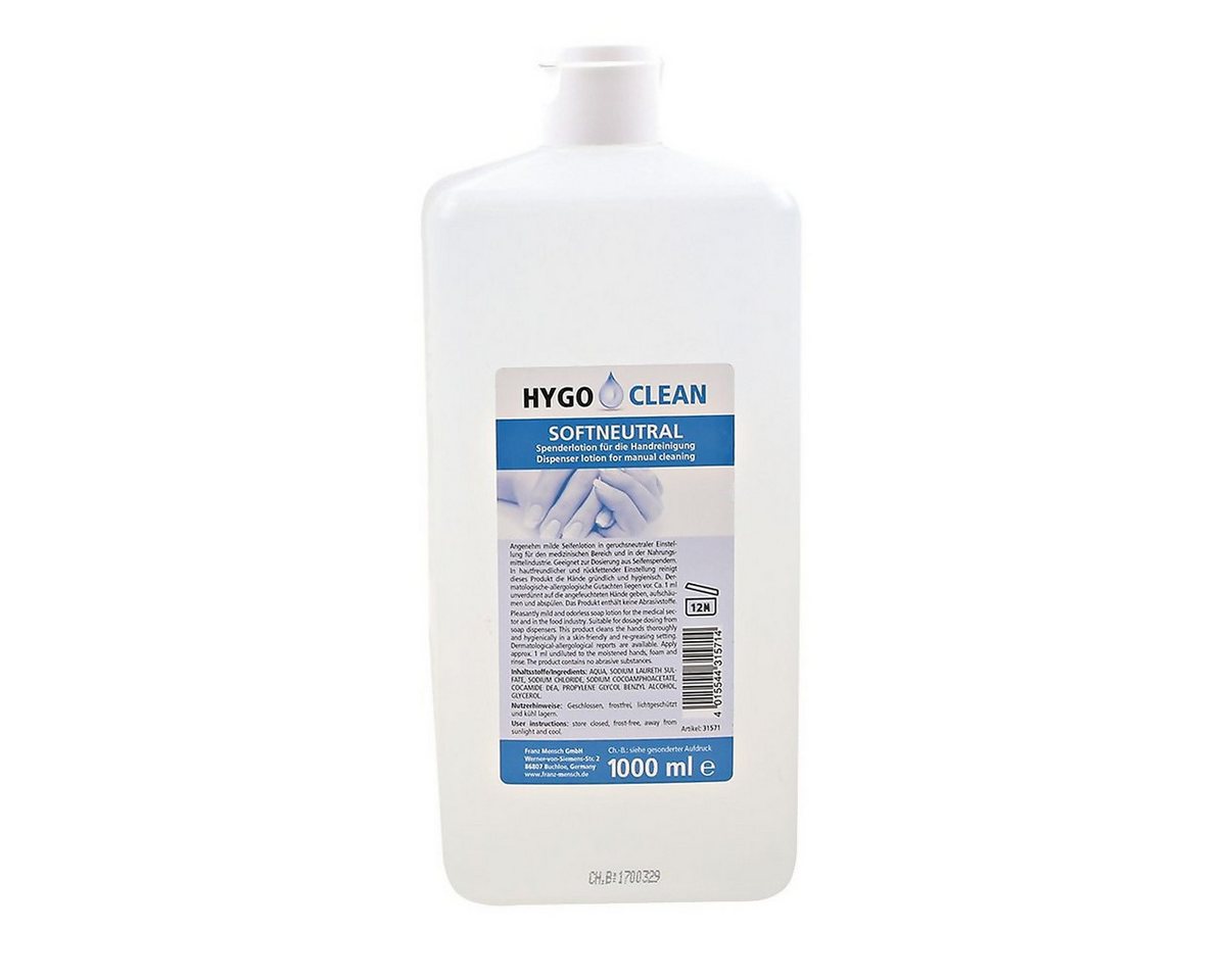 HYGO CLEAN Handseife Flüssigseife "Soft Neutral" HYGO CLEAN Handseife Flüssigseife "Soft Neutral" von HYGO CLEAN