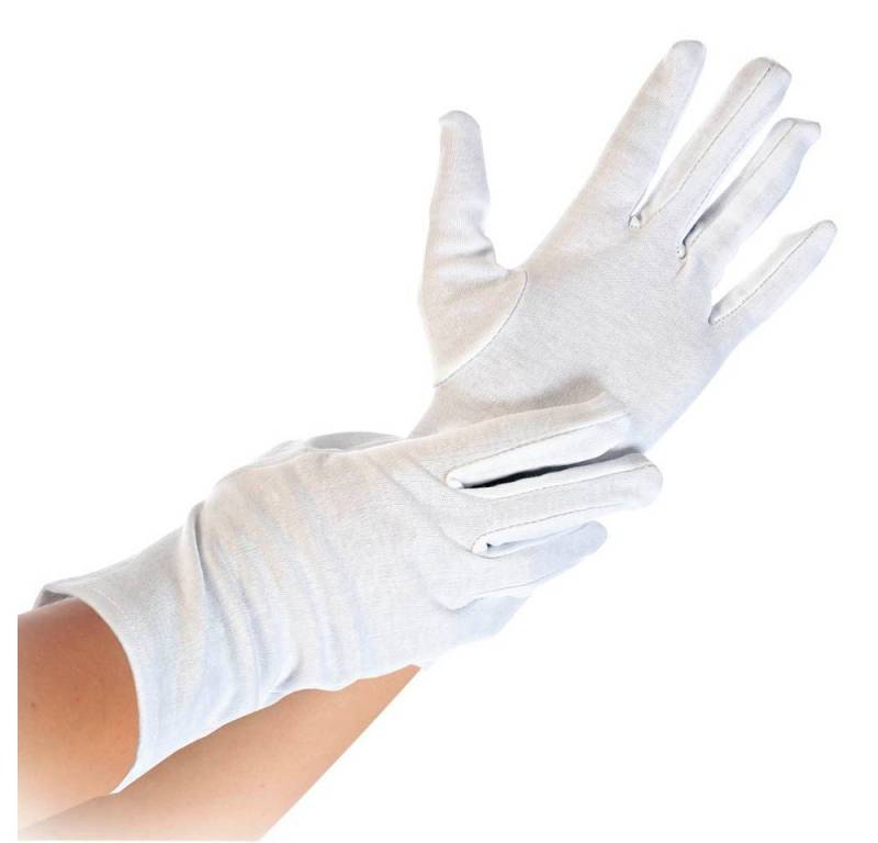 HYGOSTAR Baumwollhandschuhe 12 Paar Baumwollhandschuhe Blanc gebleicht weiß Gr. L/9 von HYGOSTAR