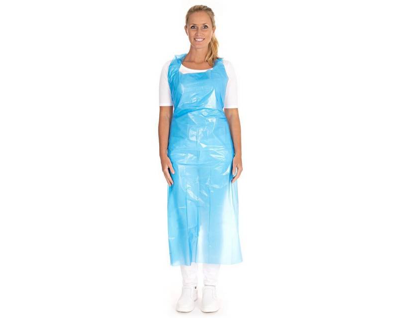 HYGONORM Baumwollhandschuhe Einwegschürzen ca. 33 my blau 140 x 75 cm LDPE geblockt gehämmert von HYGONORM