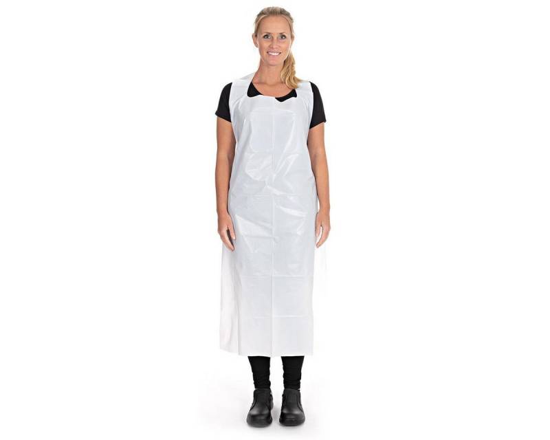HYGONORM Baumwollhandschuhe Einwegschürzen ca. 33 my weiß 140 x 75 cm LDPE geblockt gehämmert von HYGONORM