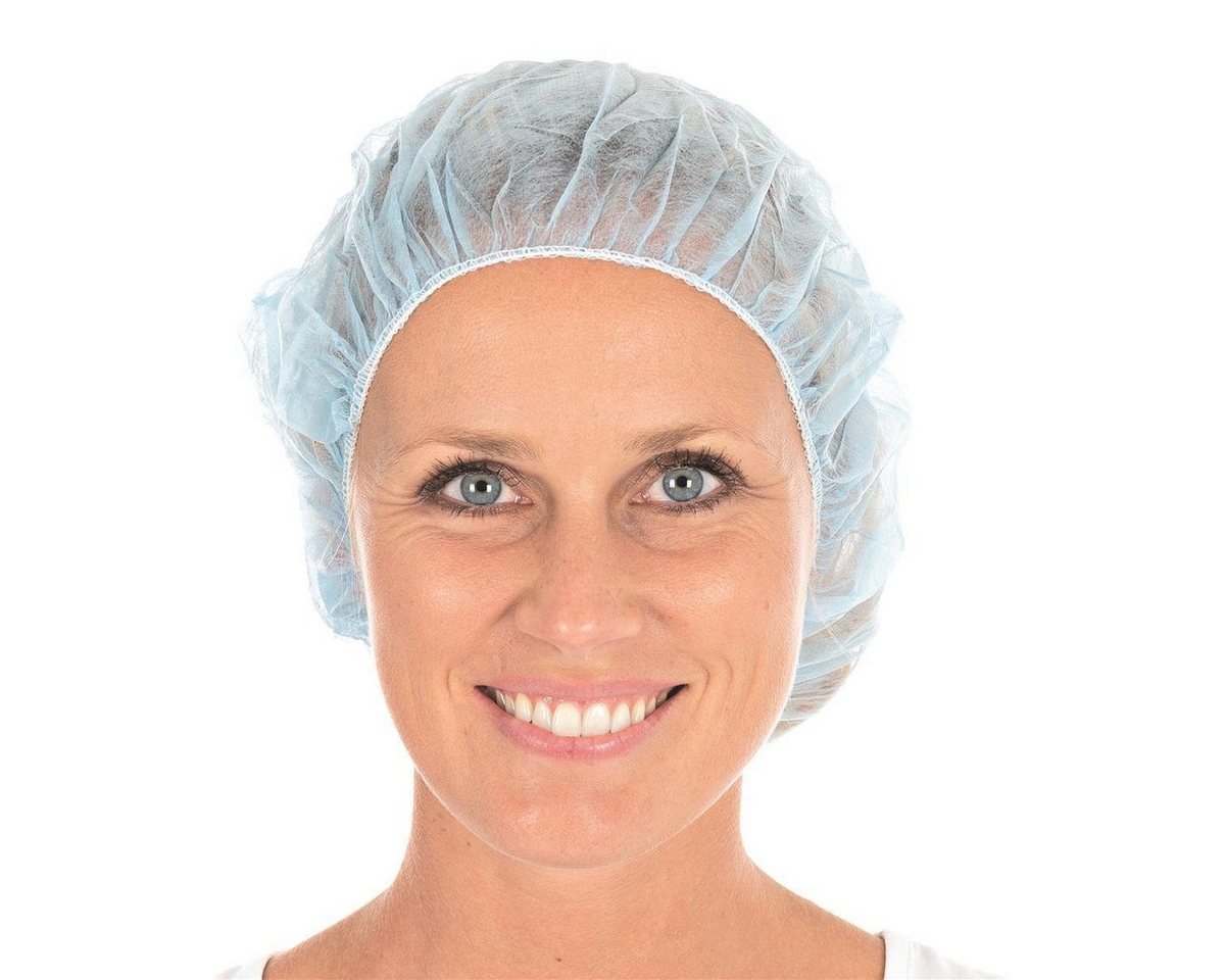 HYGOSTAR Baumwollhandschuhe 10x Hygostar 1260 Baretthauben Bettina blau ø 53 cm PP Spenderbox von HYGOSTAR