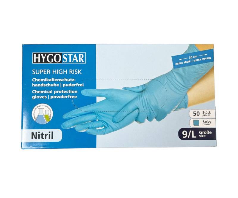 HYGOSTAR Chemikalien-Schutzhandschuhe Nitril Chemikalienschutz-Handschuhe Super High Risk von HYGOSTAR