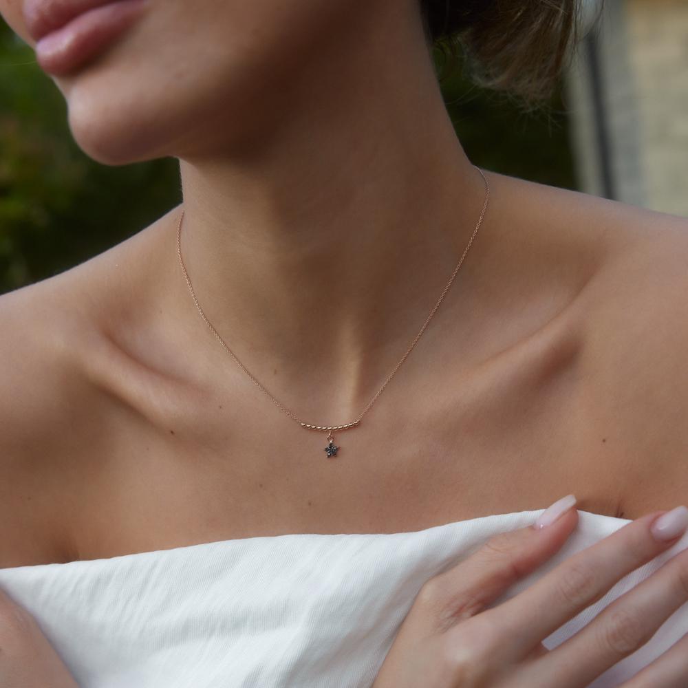 14 K Solid Gold Designer Stern Halskette, Geschenk Für Sich 14 K Solid Gold Designer Stern Halskette, Geschenk Für Sich von HYGoldJewelry