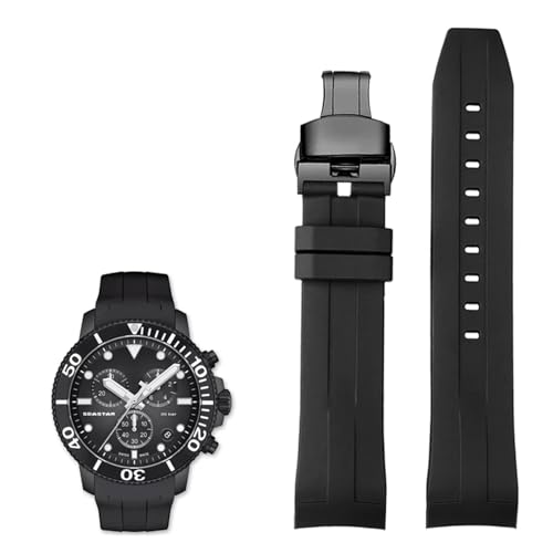 HYHJYMG 22mm Silikon Uhrenbänder für Tissot T120417 T120407 Quarz Zifferblatt Gummi -Sport Männer Watch Watchband wasserdicht von HYHJYMG