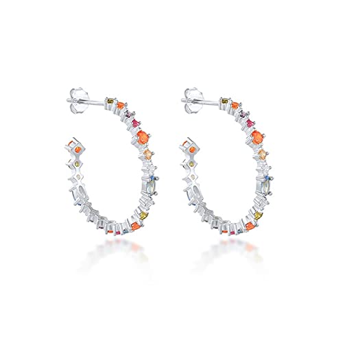 HYHJYMG Buntes Zirkonohrringe Bolzenohrring für Frauen durchdringende Ohrhörer Schmuck Pendientes von HYHJYMG