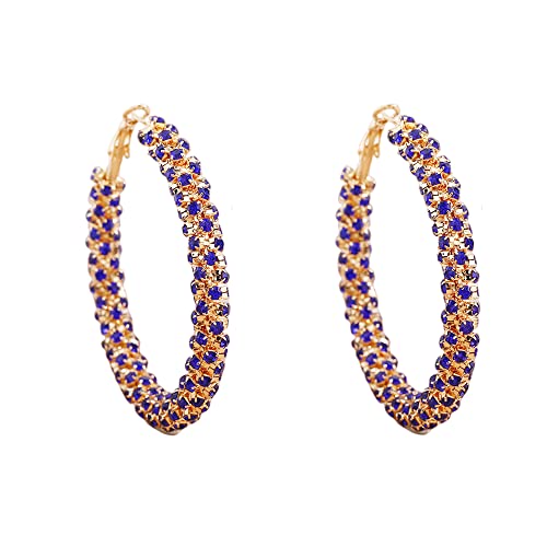 HYHJYMG Glänzende große Hoop -Ohrringe für Frauen Mädchen Boho -Strass -Verpackung Wickelte Hoops Huggie Ohrring Leichte Funkeln Hochzeit Weihnachtsgeburtstag Schmuckgeschenke 50mm HYHJYMG Glänzende große Hoop -Ohrringe für Frauen Mädchen Boho -Strass -Verpackung Wickelte Hoops Huggie Ohrring Leichte Funkeln Hochzeit Weihnachtsgeburtstag Schmuckgeschenke 50mm von HYHJYMG