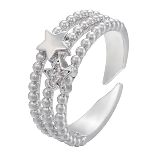 HYHJYMG Halskette Anhänger Kette Männer Frauen Schmuck 1 Stück Goldfarbe Ringe Trendkristall für Modeschmuckparty von HYHJYMG