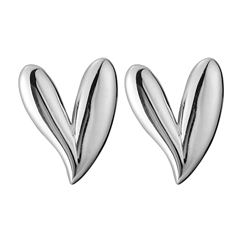 HYHJYMG Herzohrringe 925 Sterling Silber Hypoallergene Liebe V -Form -Ohrring für Frauen Mädchen Minimalist polierte Piercing Schmuckgeschenke für Geburtstag Weihnachten Valentine Valentine von HYHJYMG