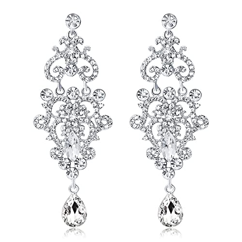 HYHJYMG Kristall lange Ohrringe für Frauen, hängende Kanten, Verlobungsschmuck von HYHJYMG