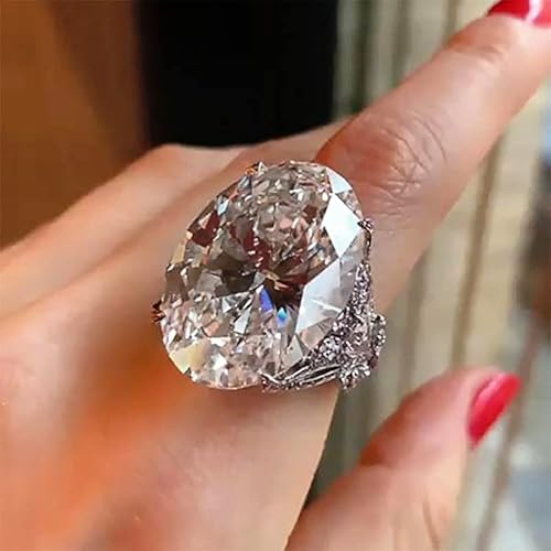 HYHJYMG Luxus 925 Sterling Silber übertriebene Strass 2pcs Ehering -Verlobungsringe 2 Karat Sterling Silber Braut Set Kubikzirkonia Ehering Größe 6 HYHJYMG Luxus 925 Sterling Silber übertriebene Strass 2pcs Ehering -Verlobungsringe 2 Karat Sterling Silber Braut Set Kubikzirkonia Ehering Größe 6 von HYHJYMG