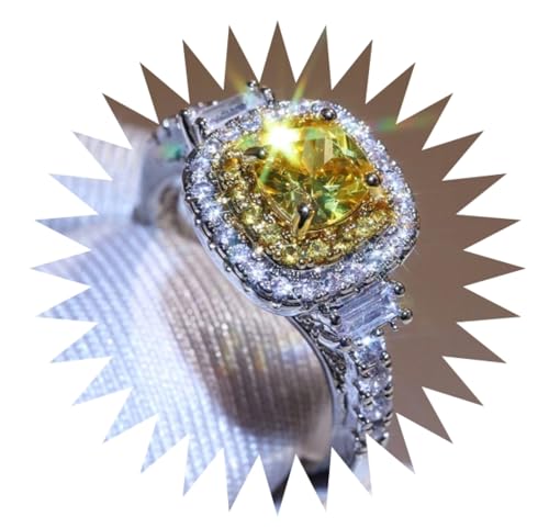 HYHJYMG Mädchen Produkte Ringe Ring Schmuck Damen Herren Versprechen Hochzeit Glänzender Zirkon Luxus Damen Ring Geschenke, 7, A von HYHJYMG