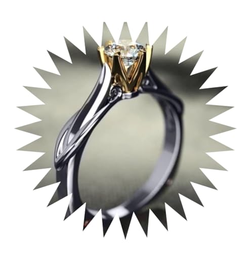 HYHJYMG Mädchen Produkte Ringe Ring Schmuck Damen Herren Versprechen Hochzeit Klassisch Sechs Klauen Quadratischer Ring Hochzeit Verlobung Geschenke, 10 uk, A von HYHJYMG