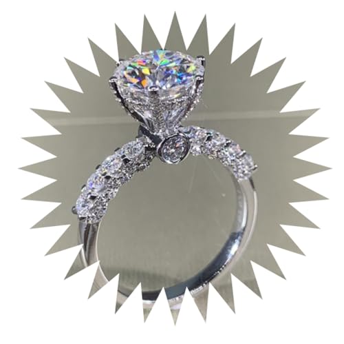 HYHJYMG Mädchen Produkte Ringe Ring Schmuck Damen Herren Versprechen Hochzeit Kristall Ring Frauen Hochzeit Diamant Ring Geschenke, 32, A von HYHJYMG