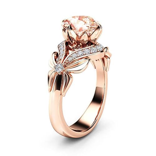 HYHJYMG Mädchen Produkte Ringe Ring Schmuck Damen Herren Versprechen Hochzeit Mode Schleife Frauen Ring Geschenke, 7, A von HYHJYMG