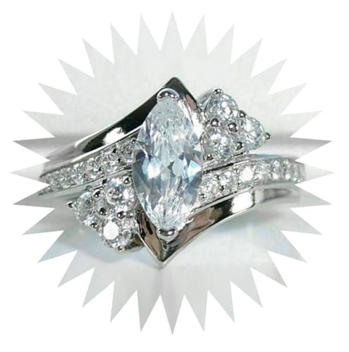 HYHJYMG Mädchen Produkte Ringe Ring Schmuck Damen Herren Versprechen Hochzeit Zirkon Ring Weibliche Geschenke, 34, A von HYHJYMG