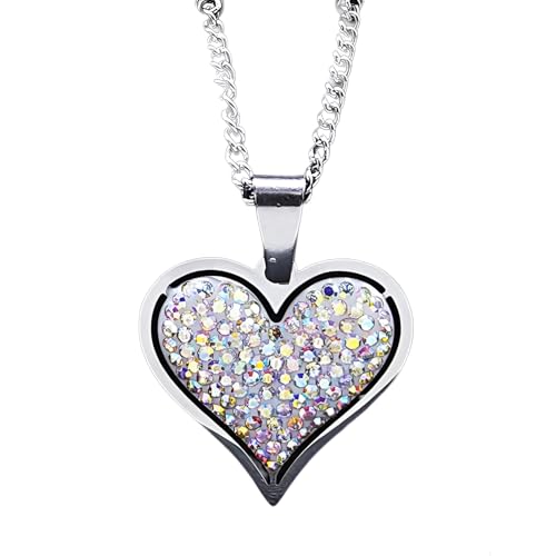 HYHJYMG Mädchen Schmuck Accessorie Elegant schwarze Kristall -Pave -Herzkette für Frauen, exquisite Halshöhe -Strass -Herzkette - Zirkon -Pave -Halskette, Wiedervereinigungsherz -Halskette für HYHJYMG Mädchen Schmuck Accessorie Elegant schwarze Kristall -Pave -Herzkette für Frauen, exquisite Halshöhe -Strass -Herzkette - Zirkon -Pave -Halskette, Wiedervereinigungsherz -Halskette für von HYHJYMG