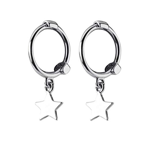 HYHJYMG Mini Star Dangle Sterling Silber kleiner Reifen Ohrringe für Frauen Mädchen Knorpel Schläfer Hoops Süßer Schmuck HYHJYMG Mini Star Dangle Sterling Silber kleiner Reifen Ohrringe für Frauen Mädchen Knorpel Schläfer Hoops Süßer Schmuck von HYHJYMG