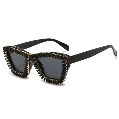 HYHJYMG Modische Strass-Sonnenbrille, elegant, Kristall, Damen, UV400 HYHJYMG Modische Strass-Sonnenbrille, elegant, Kristall, Damen, UV400 von HYHJYMG