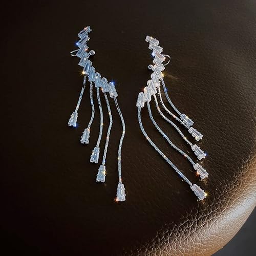 HYHJYMG Ohrringe Lange Ohrringe eingelegte Zirkonohrringe für Frauen Hochzeit Schmuck HYHJYMG Ohrringe Lange Ohrringe eingelegte Zirkonohrringe für Frauen Hochzeit Schmuck von HYHJYMG