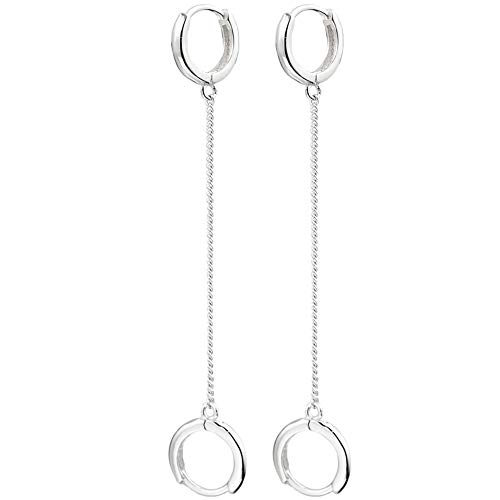 HYHJYMG Paar Doppel -Hoop -Ohrringe für Frauen 925 Sterling Silber Small Huggie Dangle Slave Kette Drop zweiter Loch Helix Post mehrere Bolzen Lappen Piercing Manschettenknorpel Männer HYHJYMG Paar Doppel -Hoop -Ohrringe für Frauen 925 Sterling Silber Small Huggie Dangle Slave Kette Drop zweiter Loch Helix Post mehrere Bolzen Lappen Piercing Manschettenknorpel Männer von HYHJYMG