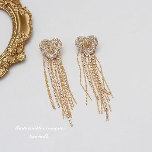 HYHJYMG Pink Pfirsich transparent herzförmige Ohrringe eingelegte Strasssteine Ohrringe Hochzeit Schmuck HYHJYMG Pink Pfirsich transparent herzförmige Ohrringe eingelegte Strasssteine Ohrringe Hochzeit Schmuck von HYHJYMG